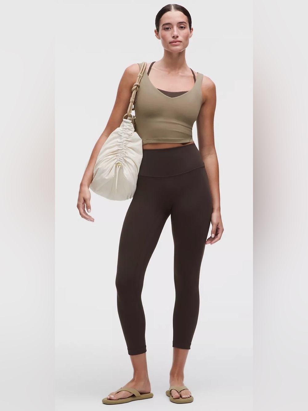 lululemon Align No Line™ High-Rise Crop 23" weightless in Mahogany Muse Size 6
